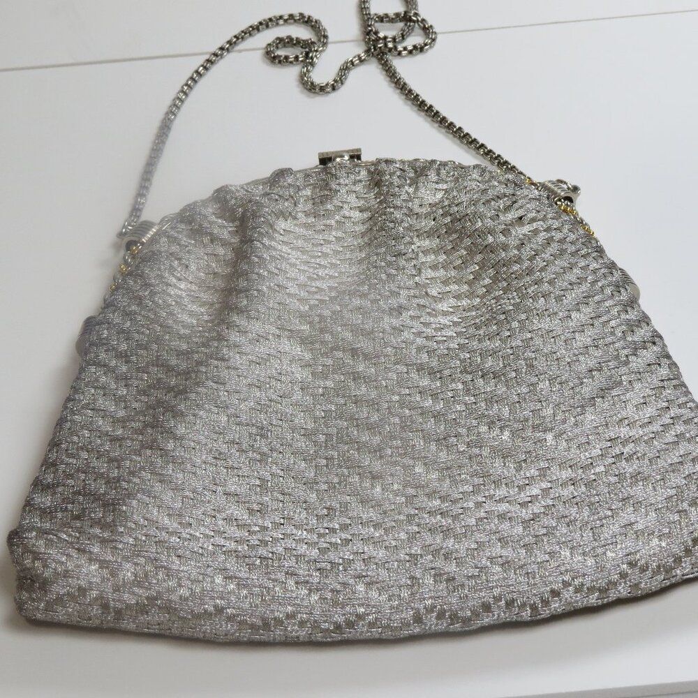 FENDI  Silver String Knotted Extremely Rare Vintage Bag